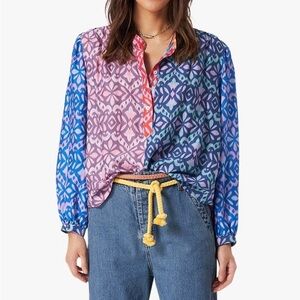 Xirena Huntley Top in Fiesta cotton-silk blend, like new